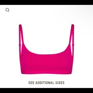 SKIMS COTTON JERSEY SCOOP BRALETTE M and COTTON JERSEY CHEEKY TANGA L RASPBERRY